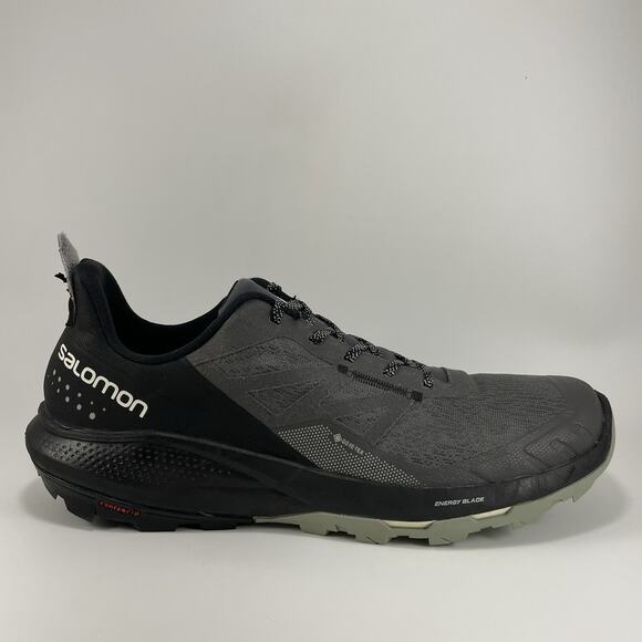 Salomon Outpulse Low GTX Hiking Boots Mens Size 13 Gray Goretex Waterproof - Picture 1 of 9